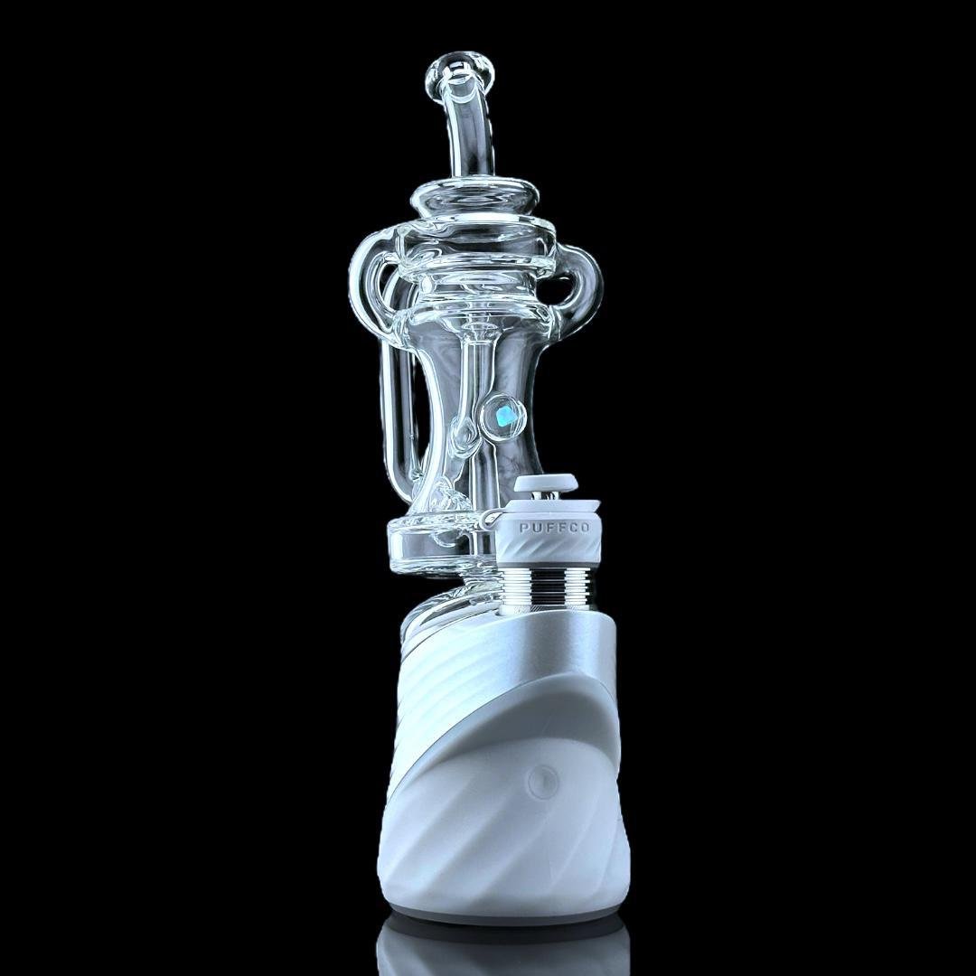 iridescent glass: dual klein puffco peak attachment iridescent glass: dual klein puffco peak attachment