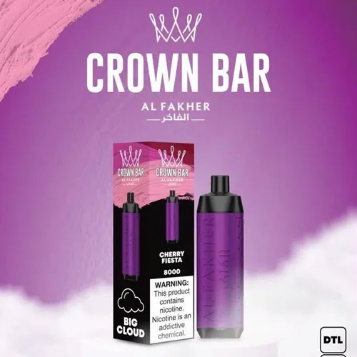 alfakher crown bar cherry fiesta – 8000 puffs
