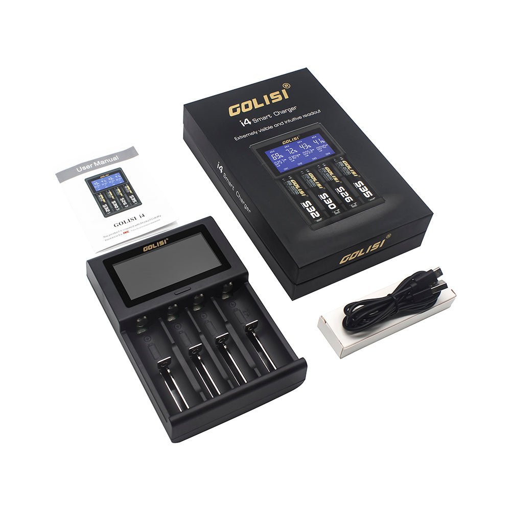 golisi i4 smart usb charger with lcd screen (4 bay) golisi i4 smart usb charger with lcd screen (4 bay)