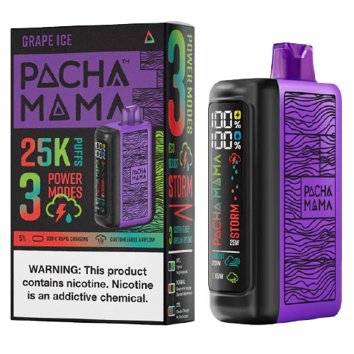 grape ice disposable vape (25000 puffs) by pachamama 25k