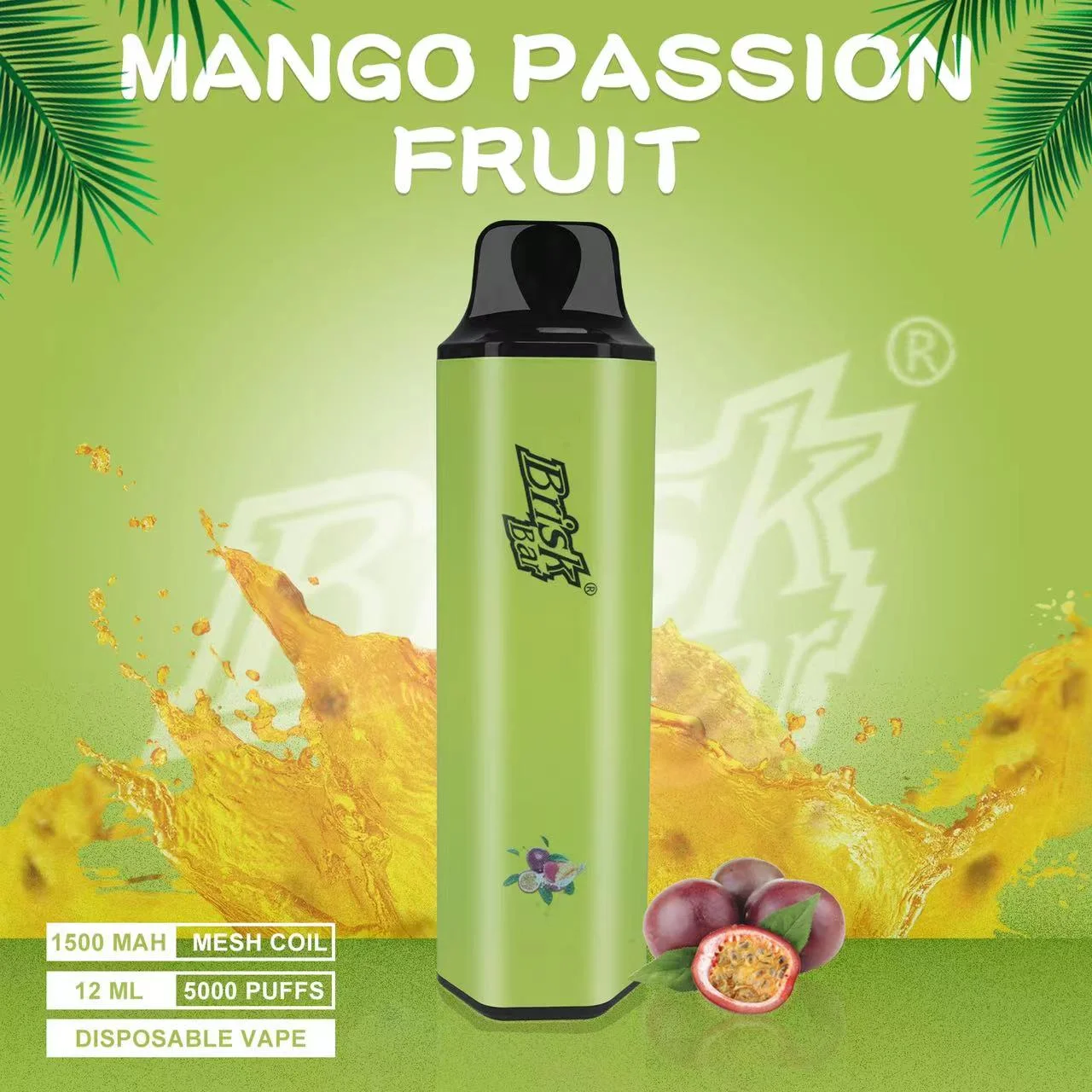 brisk bar mango passion fruit – 5000 puffs
