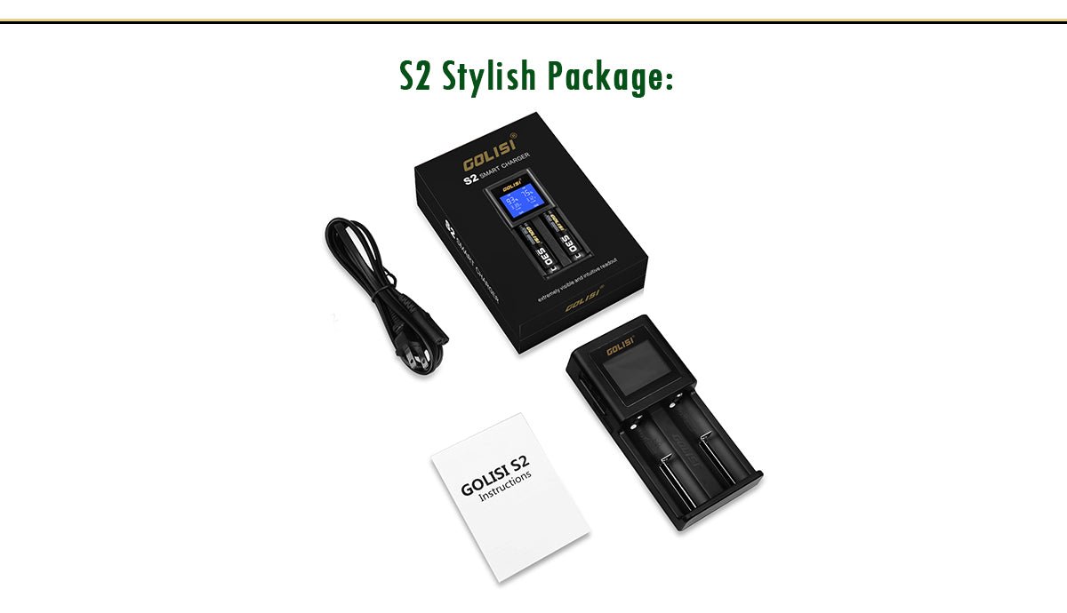 golisi s2 smart charger with lcd screen (2 bay) golisi s2 smart charger with lcd screen (2 bay)