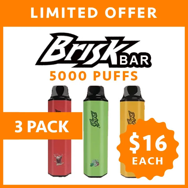 brisk bar – 5000 puffs – 3 pack