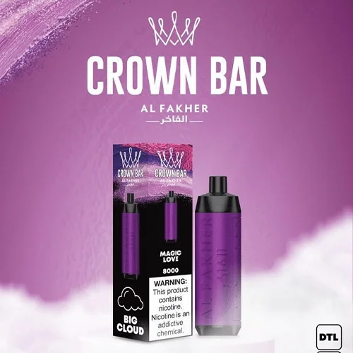 alfakher crown bar magic love – 8000 puffs