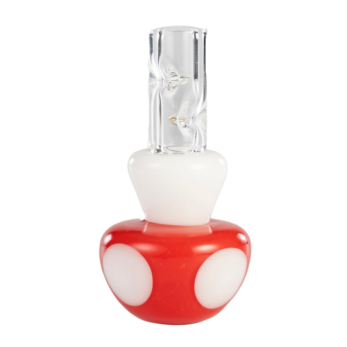 potv x empire glass red & white mushroom potv x empire glass red & white mushroom