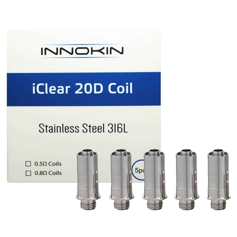 innokin – iclear 20d coils 0.5 ohm – (5 pack)